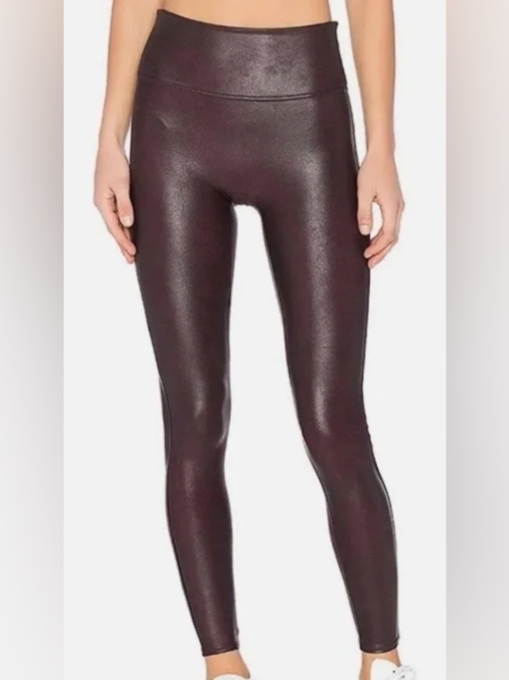 SPANX brown faux leather  Leggings size small (4/6)